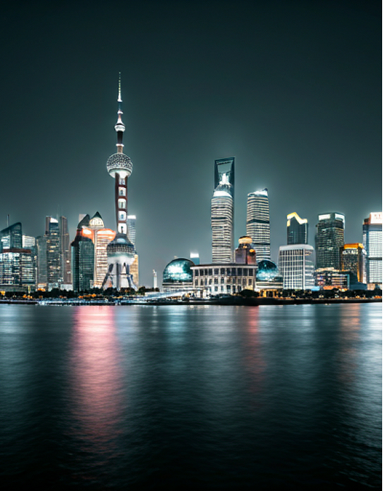 上海城市天际线示意